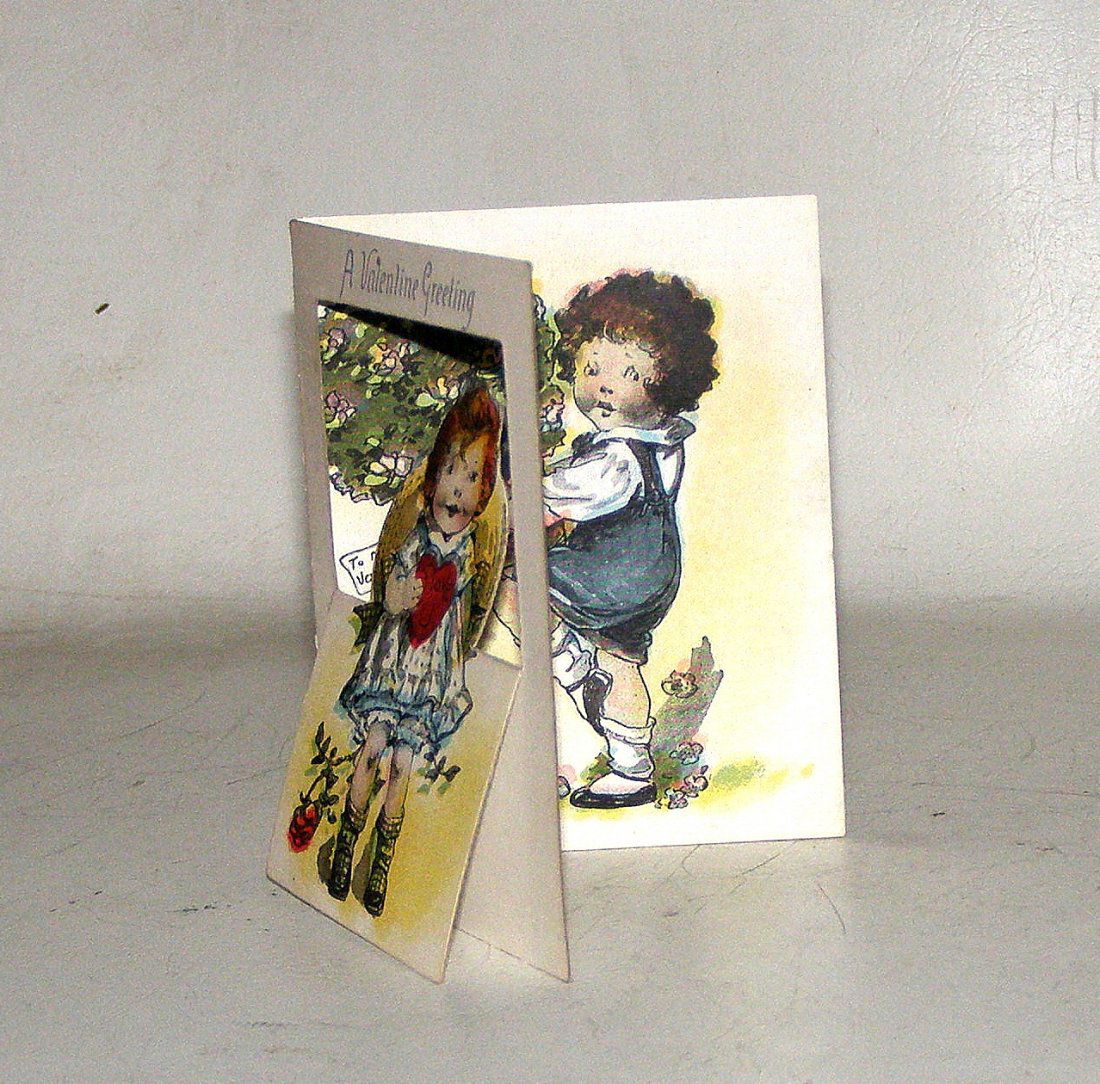 Die Cut With Mechanical Action Swinging Girl (1 of 5)