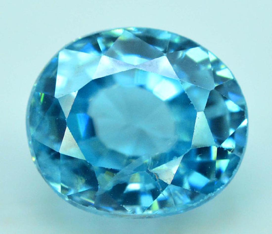2.90 carats Blue Zircon Loose Gemstone from Cambodia -: Reserve Reduced! 2.90 carats ct Blue Zircon Loose Gemstone from Cambodia - Weight : 2.90 cts Dimensions : 8*7*5 mm Origin : Cambodia Treatment : Natural DHL Global; 2.90 carats ct Blue Zircon Loose Ge
