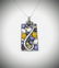 Necklace & Snake Pendant w Jade, Yellow & Violet Jade,