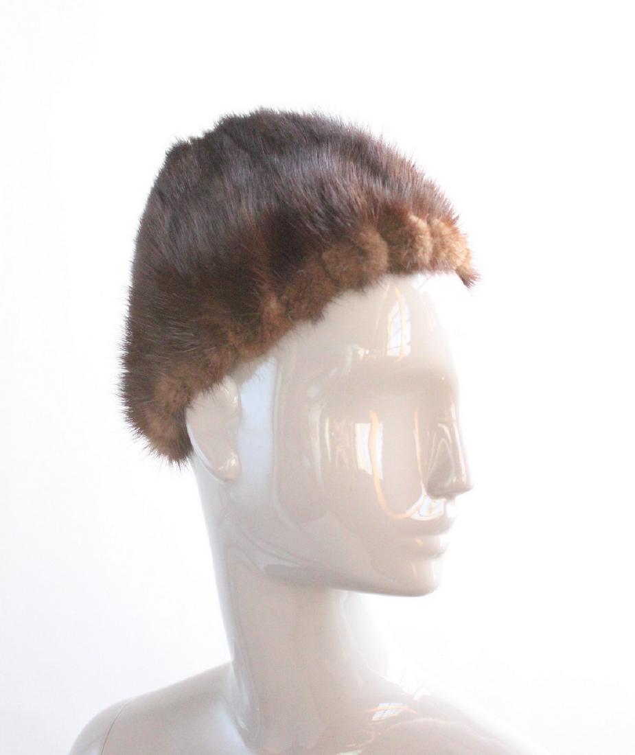 Brown Mink Fur Hat, ca. 1960s (1 of 1)
