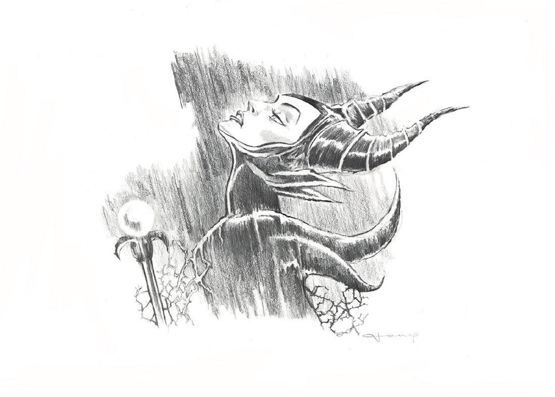Tony Fernandez Large Original Drawing - Maleficent (1 of 9)