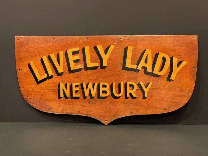 Folk Art Sign, LIVELY LADY, NEWBURY, c. 1940 Jan 29, 2019 Jasper52