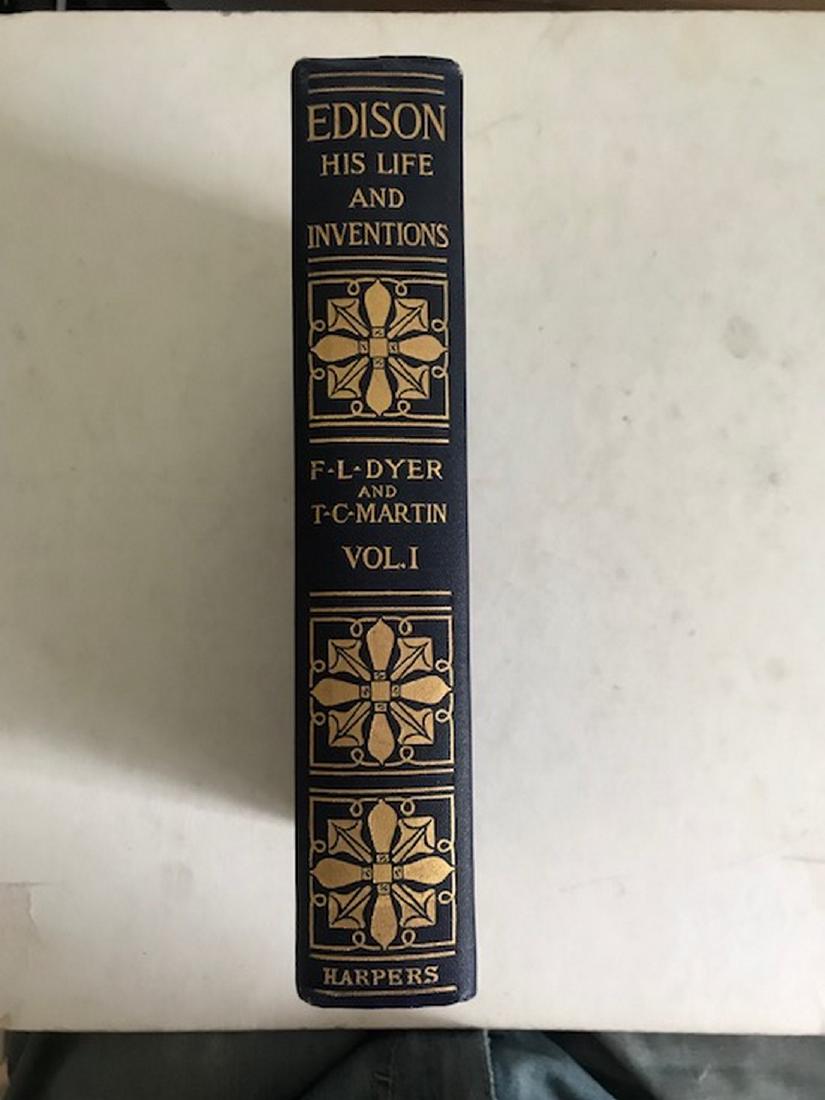 Inscribed by T.Edison - Edison: His Life and Inventions: Inscribed by Thomas Edison copy of Edison: His Life and Inventions. Nov, 1910 1st edition Published by Harper & Brothers Vol 1 only inscribed to prominent San Francisco man Charles C Moore, President