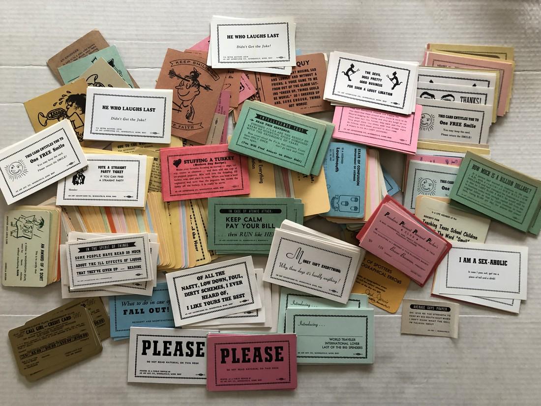 YOUR CRAZY UNCLE’S VINTAGE GAG CARD LOT (1 of 6)