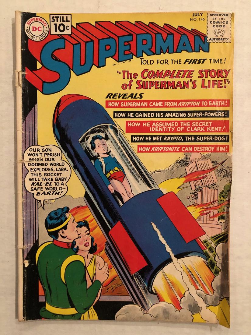 SUPERMAN #146 DC COMICS: Title: SUPERMAN #146 DC COMICS Description: SUPERMAN #146 DC COMICS Size/Format: COMIC Reserve: $15.00 Shipping: Domestic: Flat-rate of $6.69 to anywhere within the contiguous U.S. International: Fore