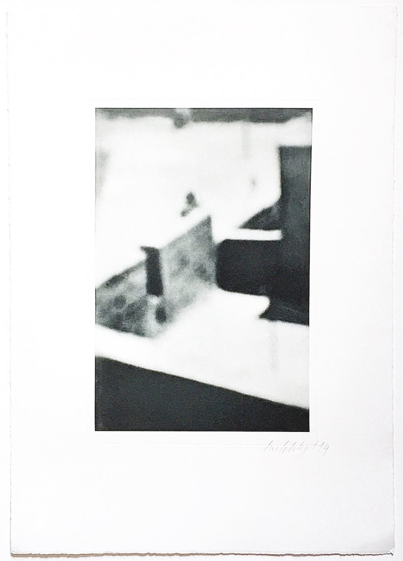 Eva Schlegel Untitled 1994: Artist: Eva Schlegel Title: Eva Schlegel Untitled 1994 Medium: Etching on heavy paper Dimensions: 21" x 14 7/8" Description: Etching/aquatint on heavy paper, signed in pencil Reserve: $250.00 Shipping