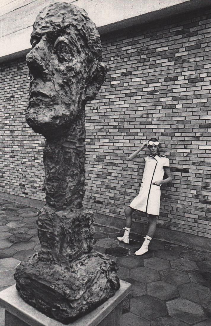 JEANLOUP SIEFF- Fashion Photography, 1963: Artist: JEANLOUP SIEFF Print Title: Fashion Photography, 1963 Medium: Duotone Engraving Printed 1982 in Italy Image size (inches) approx. 10 x 7” Jeanloup Sieff (1933-2000) was a French photographe