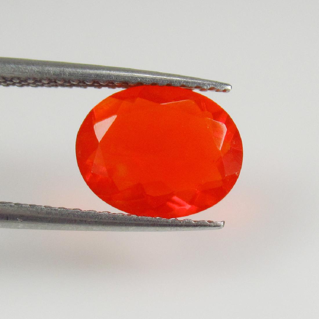 1.32 Ct Genuine Ethiopian Faceted Orange Fire Opal Oval (1 of 2)
