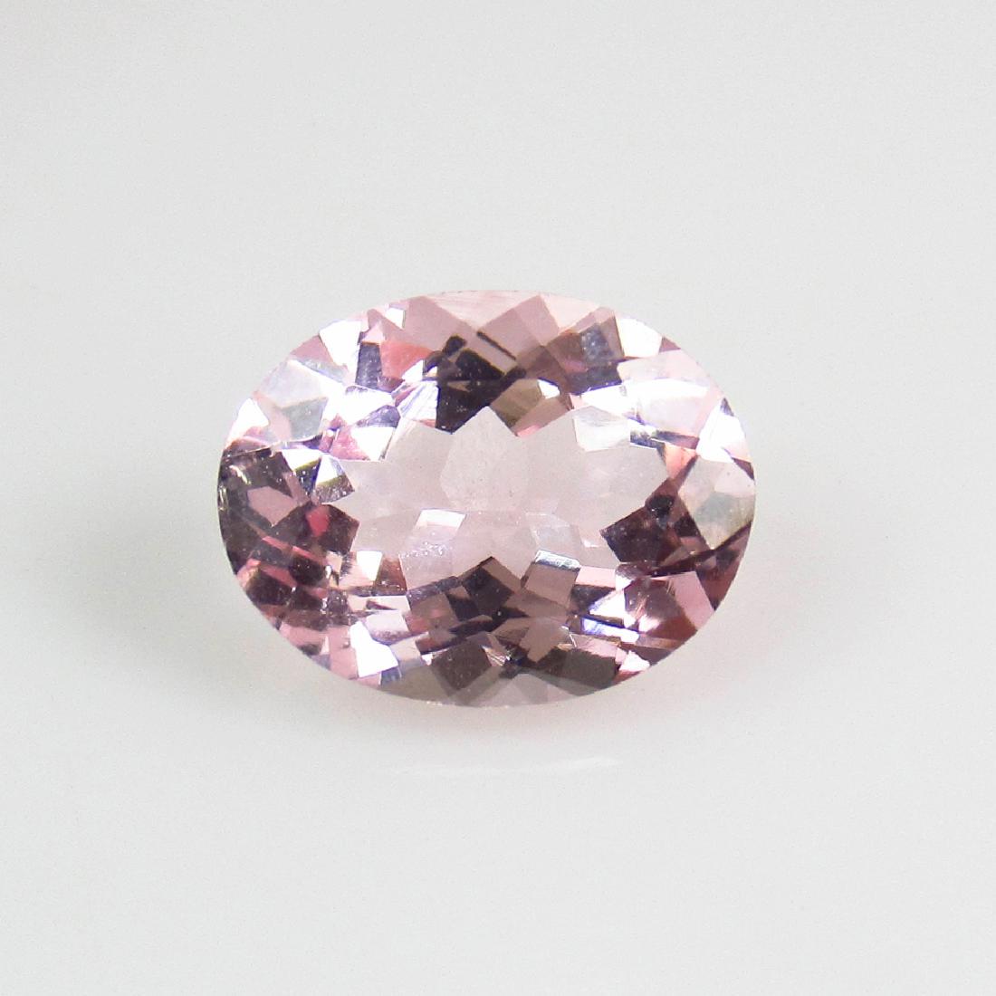 1.46 Ct Genuine 2 Light Pink Morganite 9X7 mm Oval Cut (1 of 2)
