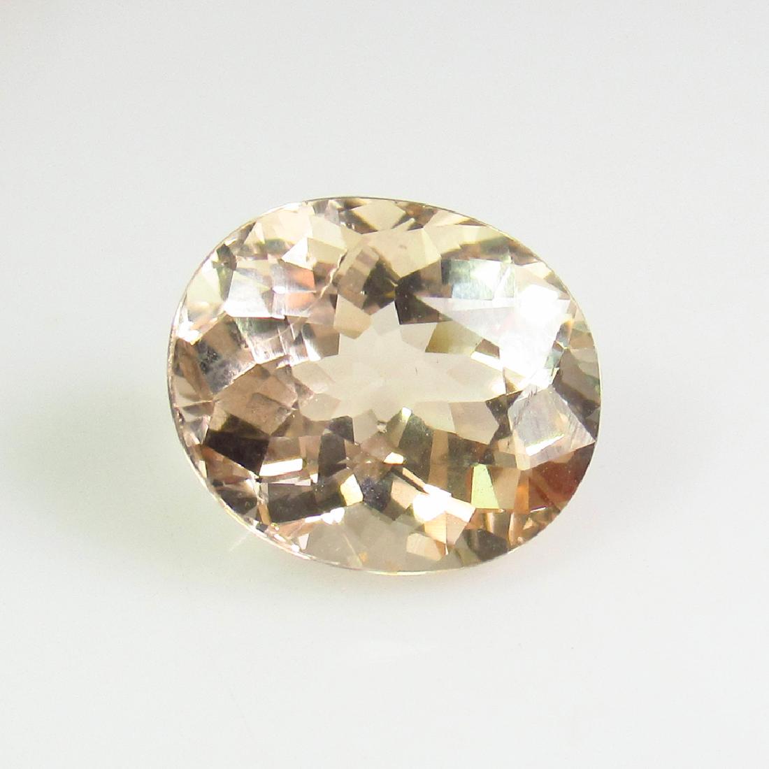 3.62 Ct Genuine Peach Yellow Morganite Oval Cut (1 of 3)