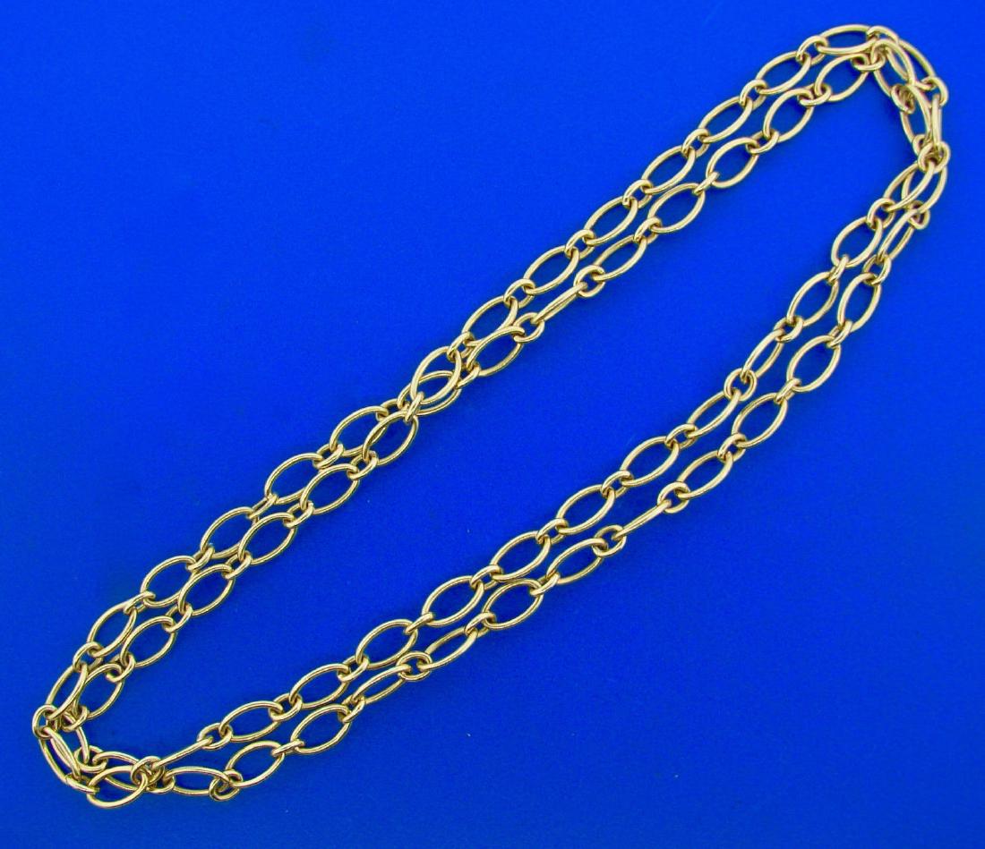 CLASSICALLY COOL Cartier 18k Yellow Gold Chain Oval (1 of 2)