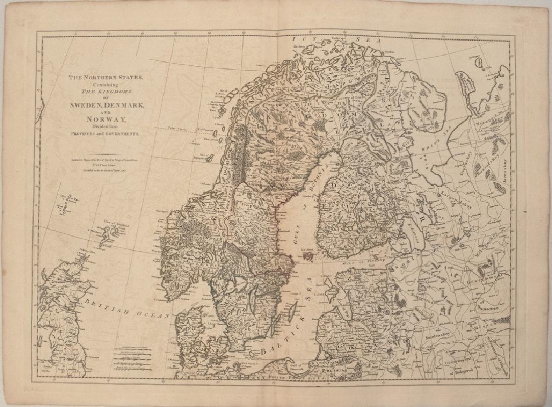 1787 Sayer Map of Scandinavia -- The Northern States, (1 of 1)