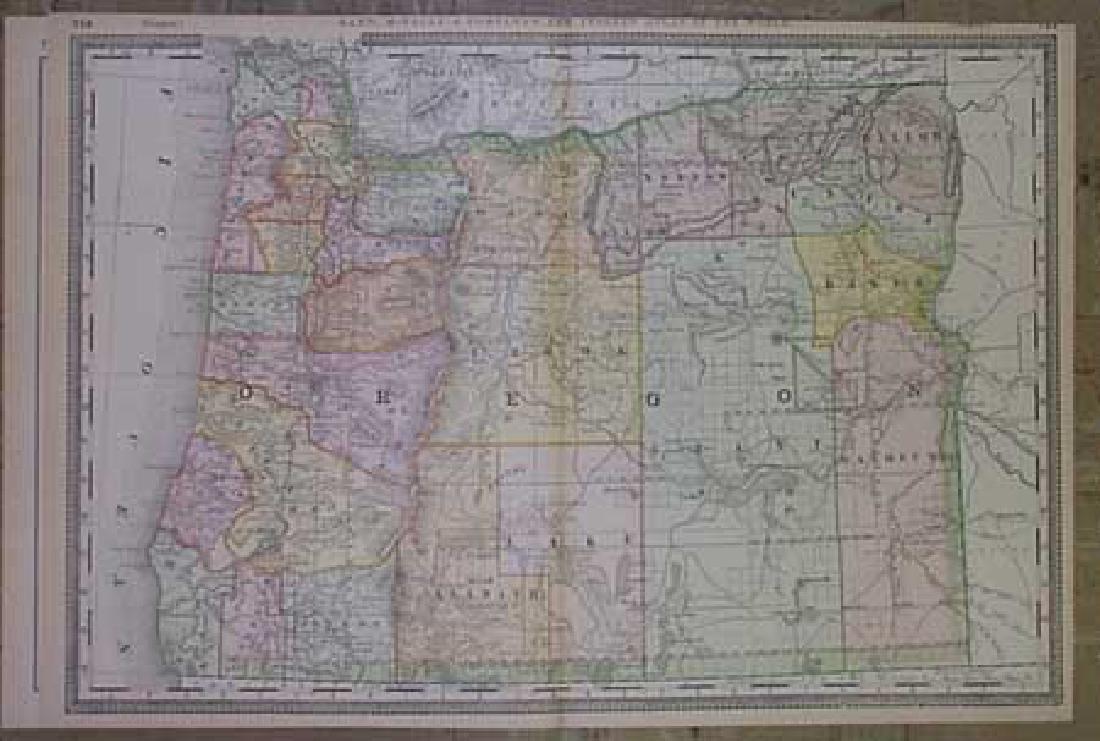 Rand, McNally & Co.'S Indexed Atlas of the World.: Reserve Reduced! Title: Rand, McNally & Co.'S Indexed Atlas of the World. Oregon Publication Date: 1888 Cartographer: RAND, MCNALLY & CO. Publisher: RAND, MCNALLY & CO. Size (inches): H19 - W26 Map sh