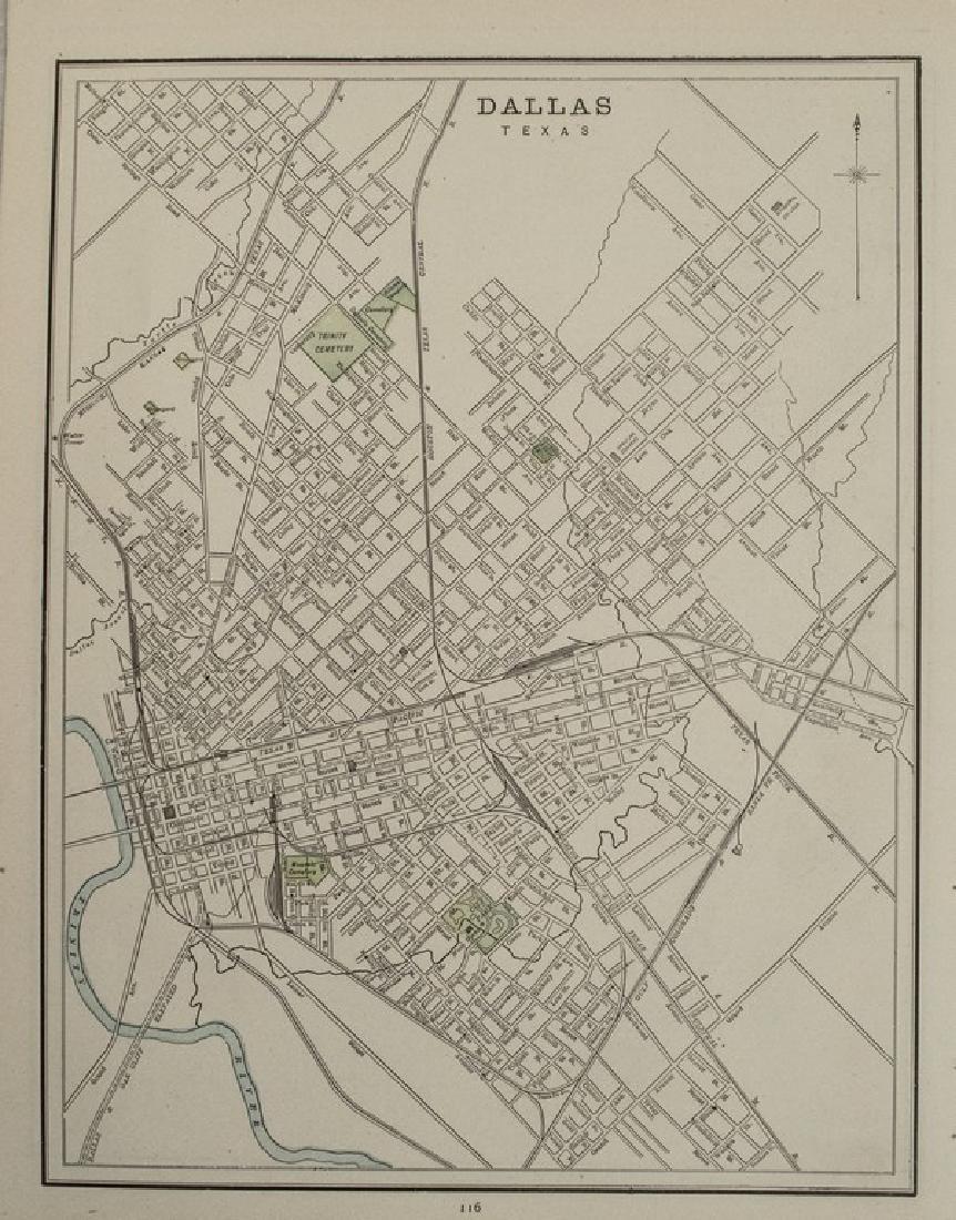 1892 Cram Map of Dallas [verso] Buffalo -- Dallas, (1 of 2)