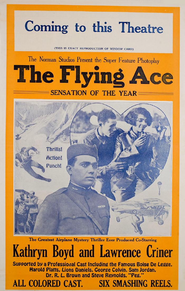 The Flying Ace: ID 10327 SKU 73893 DATE 1926 COUNTRY USA SIZE APPROX Pressbook Actual Dimensions 14 x 22 in CONDITION Very Good-Fine Norman Film Studios black cast aviation film w/ Criner & Boyd (4 pp - i