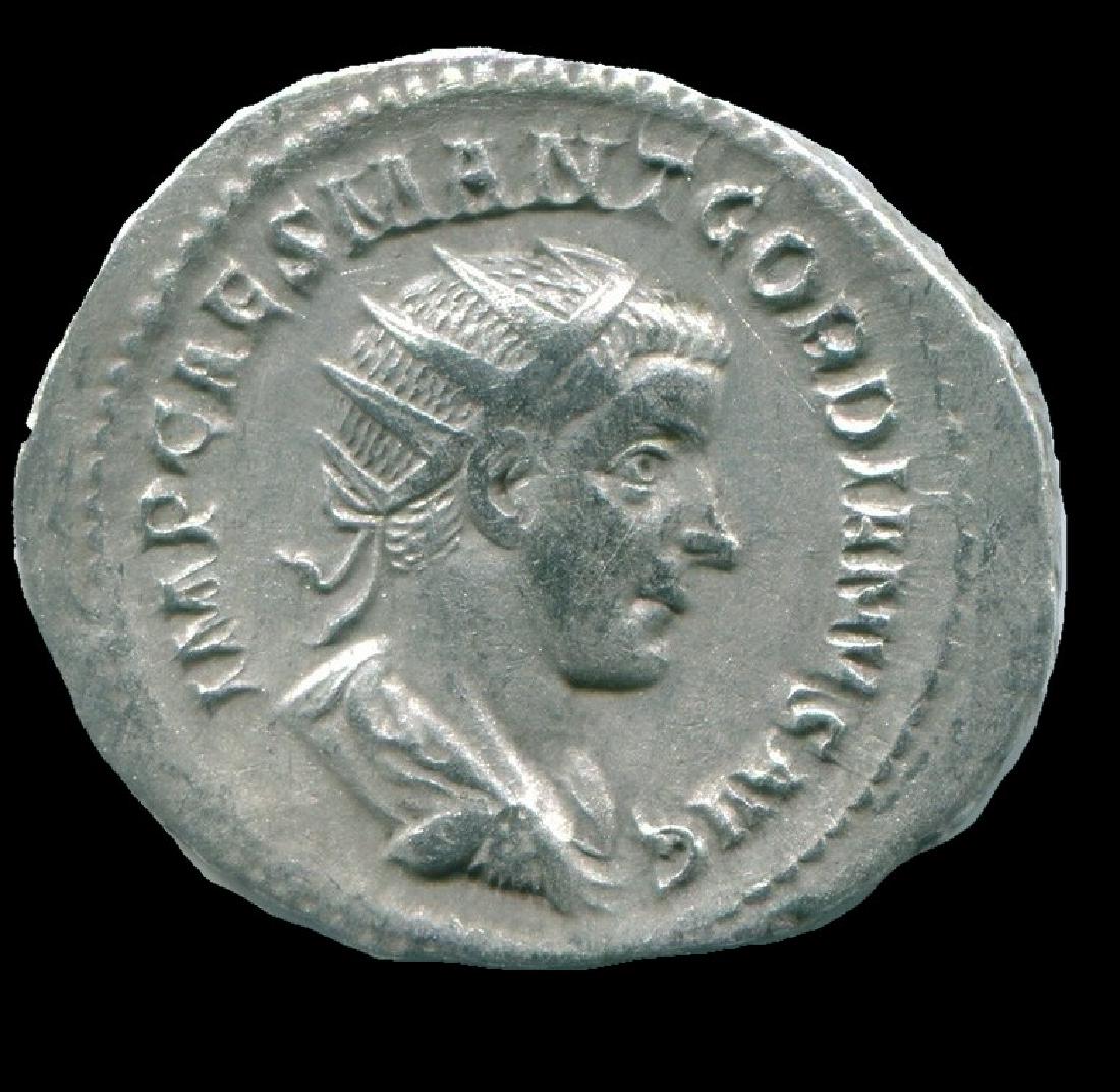 GORDIAN III AR Antoninianus Rome AD 238 5th officina (1 of 3)