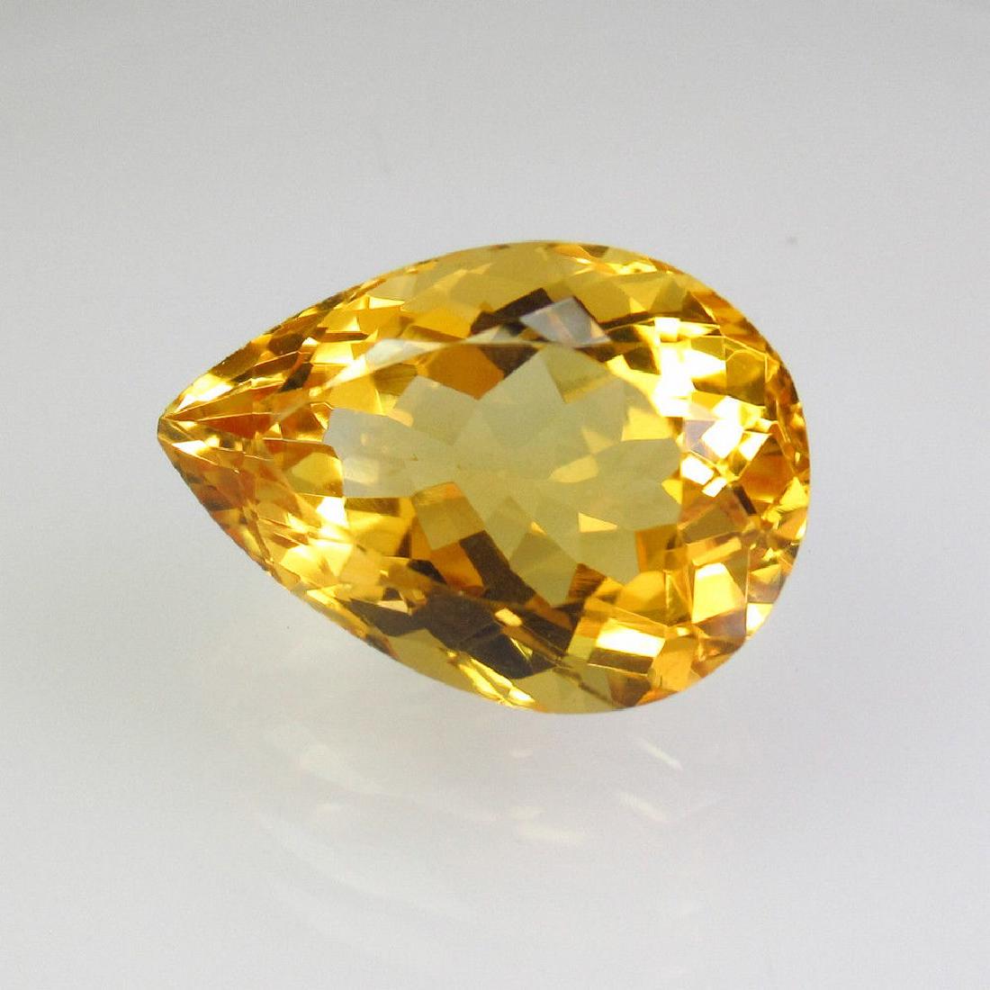 7.95 Ct Genuine Brazil Yellow Citrine Pear Cut (1 of 2)