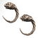 Pair of Greek Silver Earrings with Lion Heads