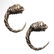 Pair of Greek Silver Earrings with Lion Heads - 2
