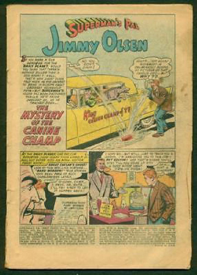 1956 VINTAGE SUPERMAN s PAL JIMMY OLSEN #15 SEptember: 1956 VINTAGE SUPERMAN s PAL JIMMY OLSEN #15 SEptember 1956 National Comics Pub. 1956 VINTAGE SUPERMAN s PAL JIMMY OLSEN #15 SEptember 1956 National Comics Pub. Description Vintage Comic Book, "SUPERMA