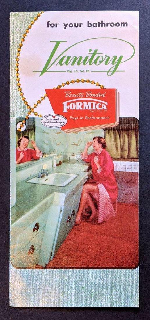 FUN ! MID CENTURY ARCHITECTURE, FORMICA VANITORY: FUN ! MID CENTURY ARCHITECTURE, FORMICA VANITORY BATHROOM ADVERTISEMENT BROCHURE FUN ! MID CENTURY ARCHITECTURE, FORMICA VANITORY BATHROOM ADVERTISEMENT BROCHURE Description Graphic Vintage Advertisem