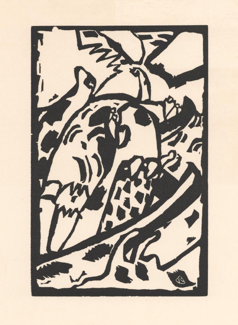 Wassily Kandinsky original woodcut "Improvisation 7" (1 of 1)