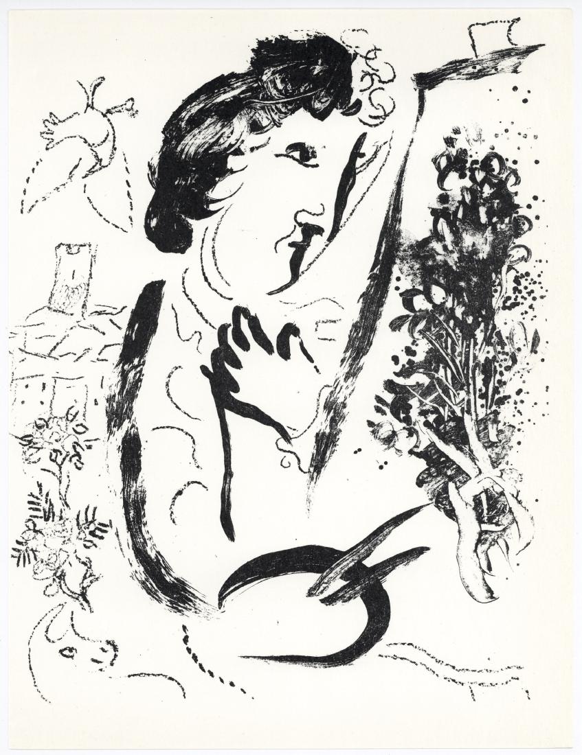 Marc Chagall original lithograph "Self Portrait" (1 of 1)