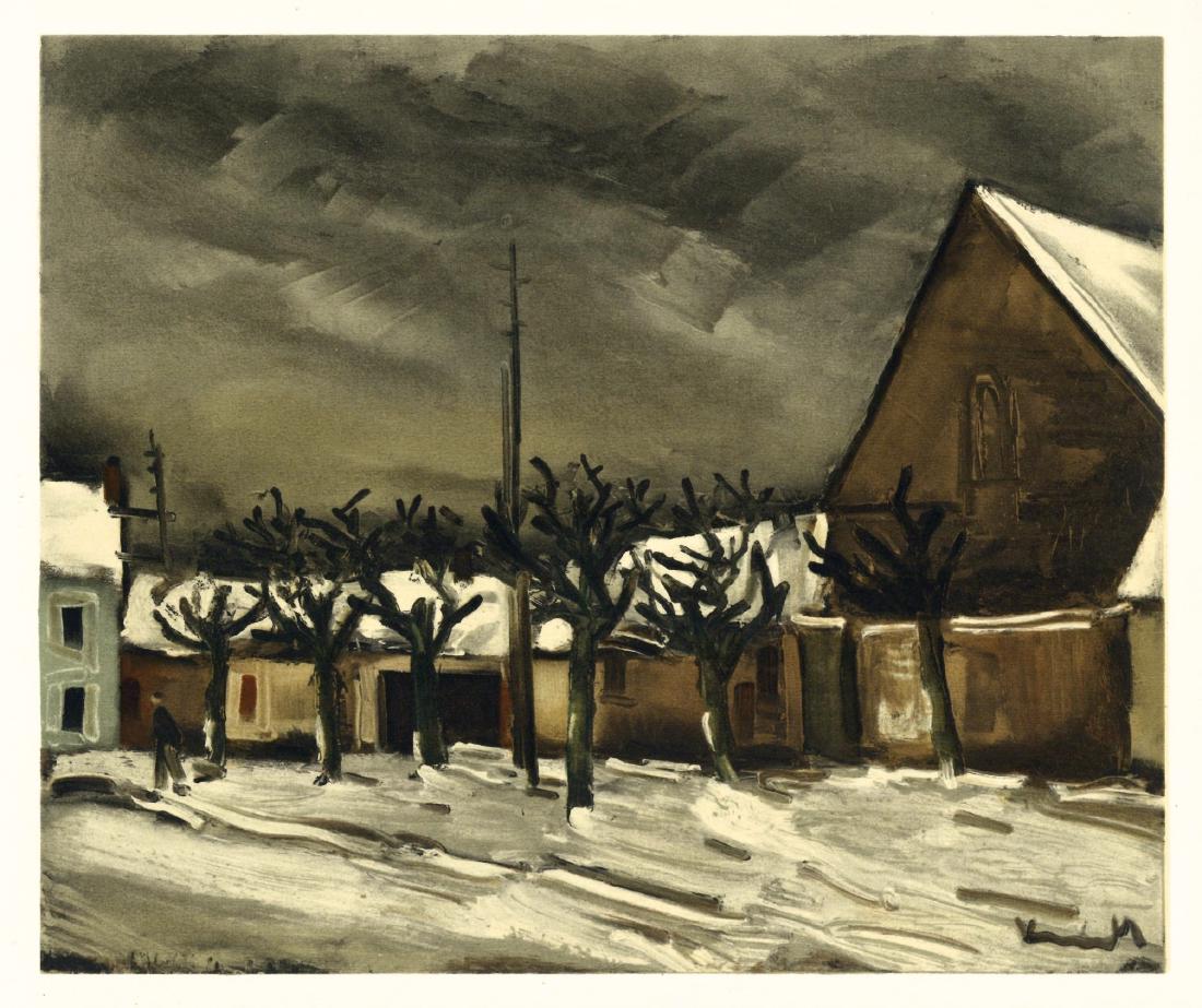 Maurice de Vlaminck lithograph "Lime Trees under Snow" (1 of 1)