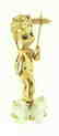 14K GOLD PEARL SAPPHIRE CHERUB PIN ANGEL THEMED