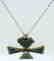 18k Yellow Gold Silver Onyx Diamond Maltese Cross - 3