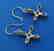 LOVELY C. 1990 WHITE GOLD DIAMOND CROSS EARRINGS ON - 3