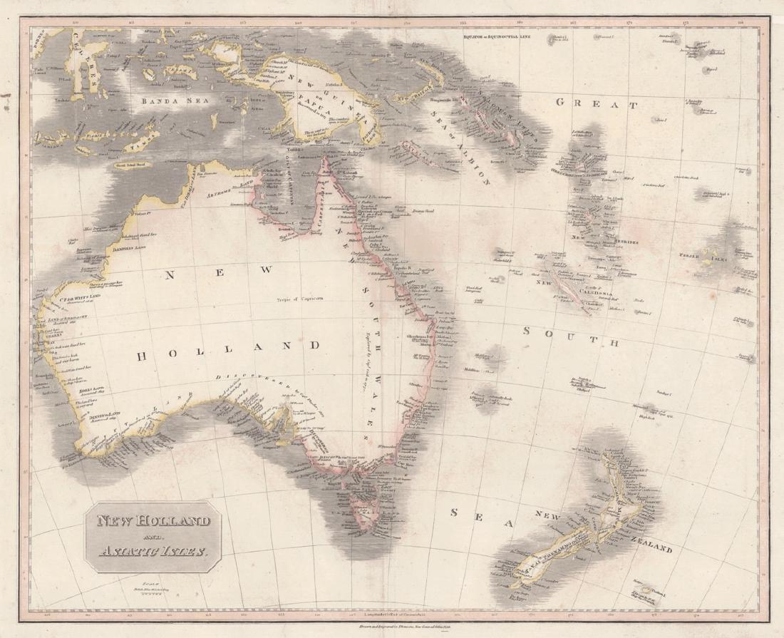 New Holland And Asiatic Isles: Title: New Holland And Asiatic Isles Printing Date: 1814 Cartographer: THOMSON, JOHN Publisher: JOHN THOMSON & CO. Size: 19.5Height - 24.3Width Additional Information: From "Thomson's New General Atla