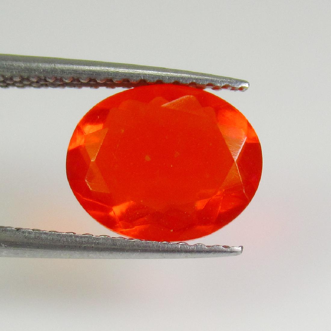 1.51 Ct Genuine Ethiopian Faceted Orange Fire Opal Oval (1 of 2)