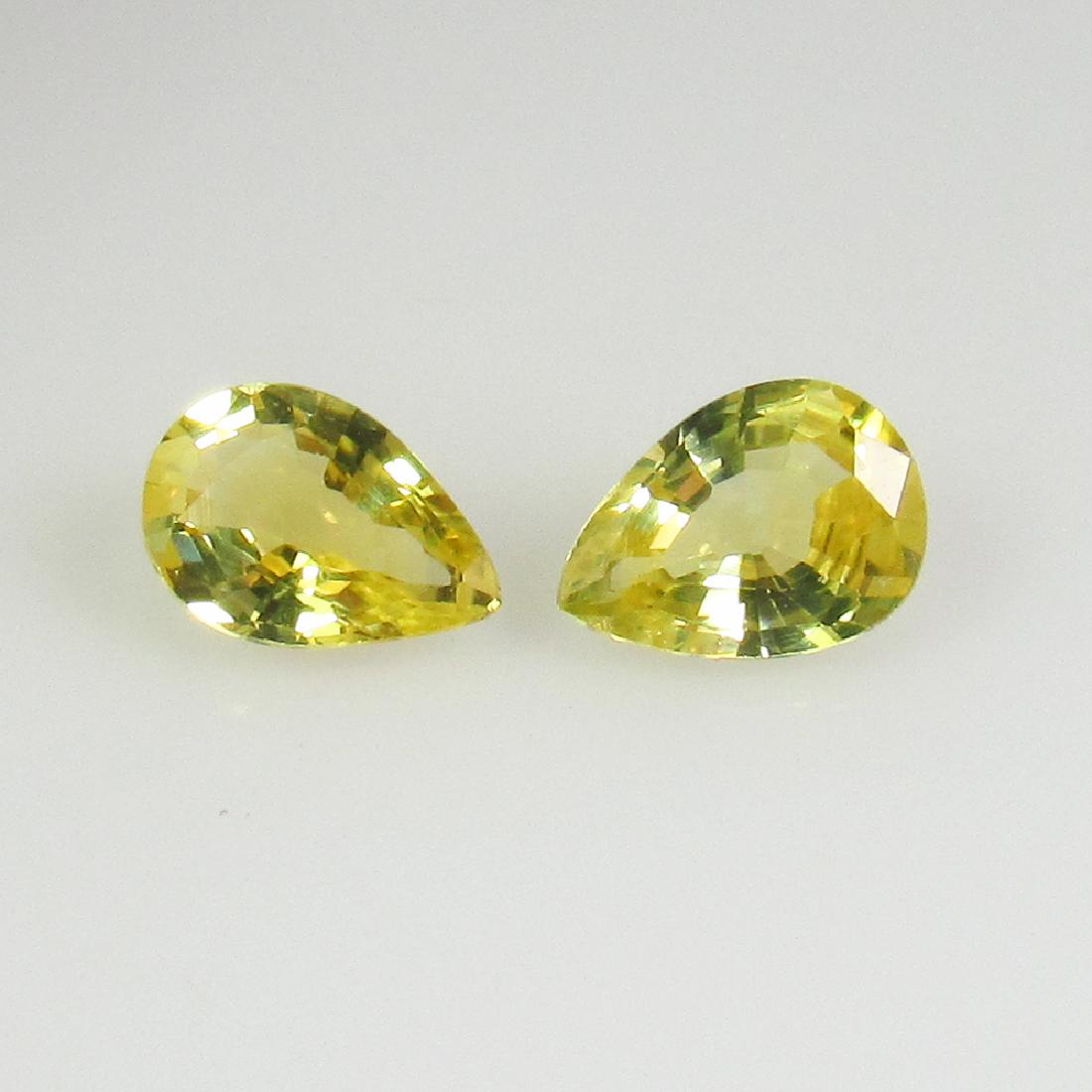 0.78 Ct Genuine Ceylon Yellow Sapphire 5.5X4 mm Pear (1 of 2)