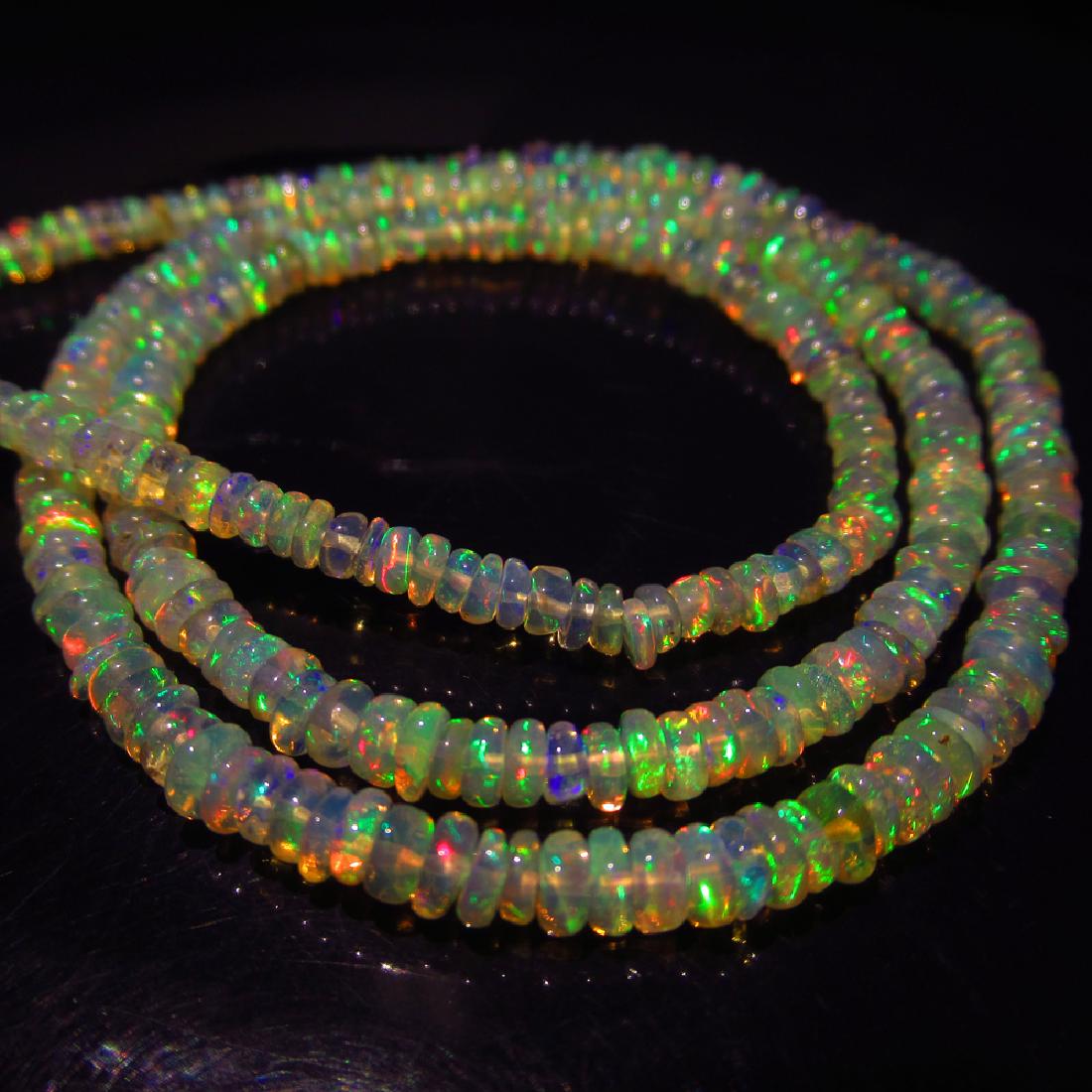36.52 Ct Genuine 289 Ethiopian Opal Beads Pure Silver (1 of 5)