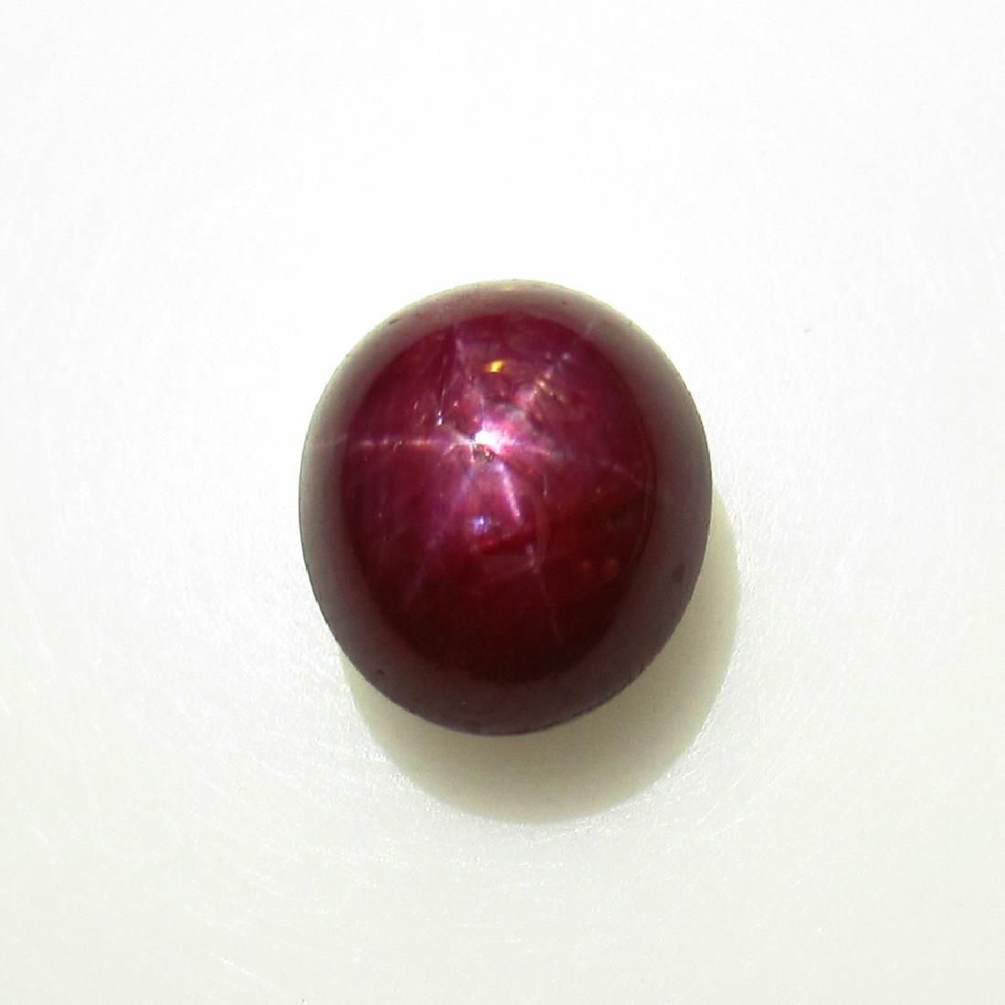 3.88 Ct Genuine Six Line Star Ruby Oval Cabochon (1 of 2)