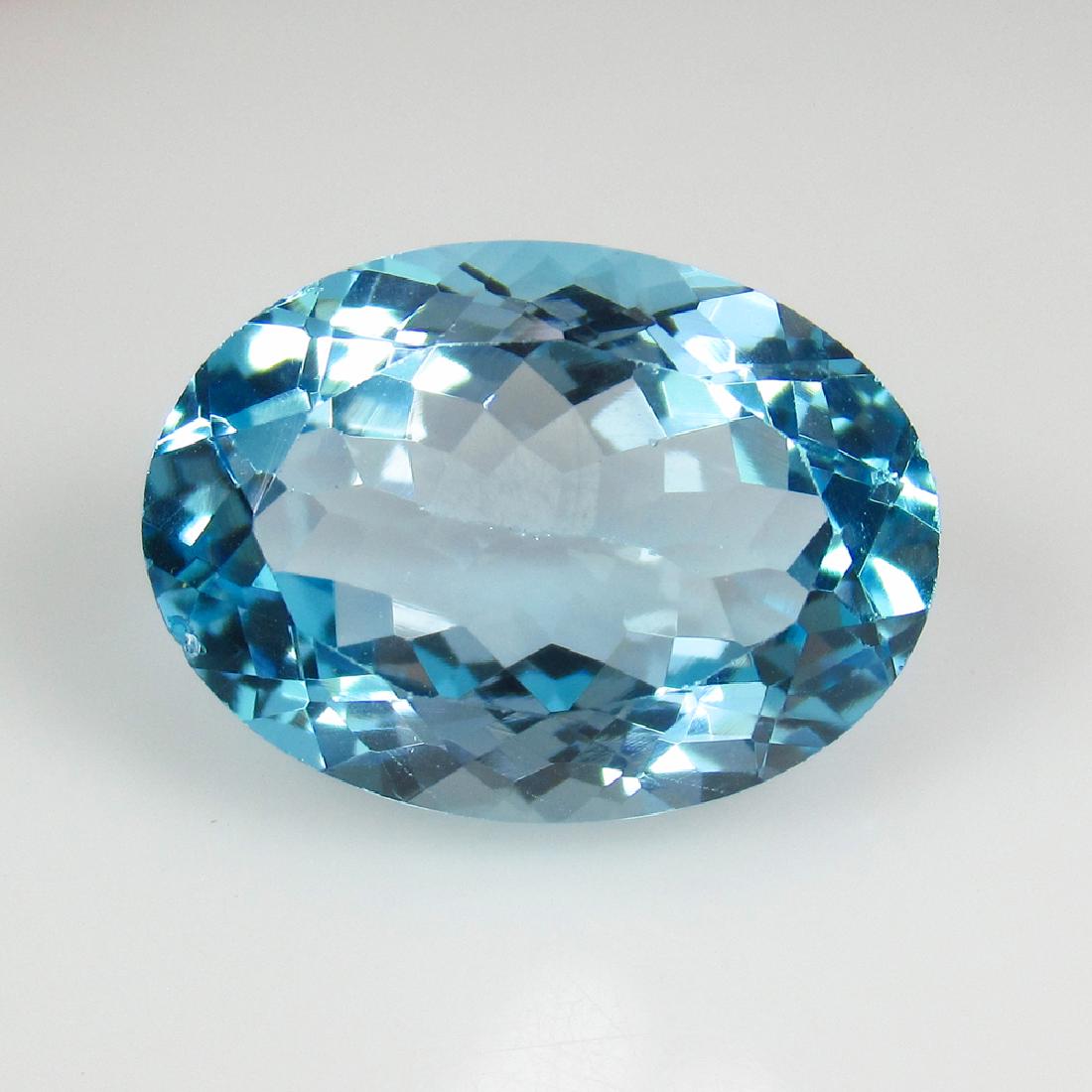 14.90 Ct Genuine Brazil Blue Topaz Oval Cut (1 of 2)