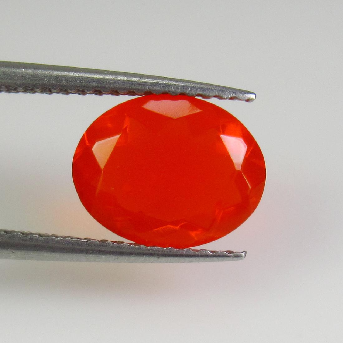 1.42 Ct Genuine Ethiopian Faceted Orange Fire Opal Oval (1 of 2)