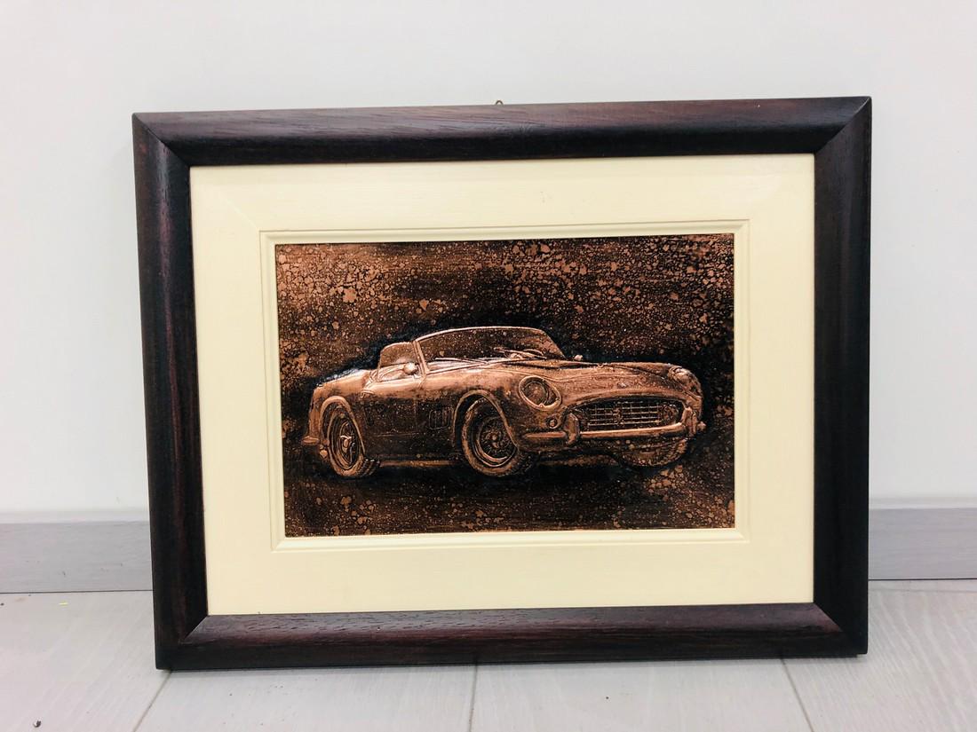 Ferrari 250 California Copper bas-relief sculpture (1 of 5)