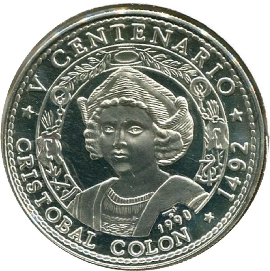Cuba 10 Pesos 1990 Christopher Columbus 1 Oz Proof (1 of 2)