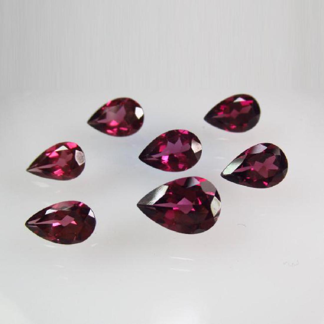 10.02 Ct Genuine 7 Pink Rhodolite Garnet Pear Necklace (1 of 2)