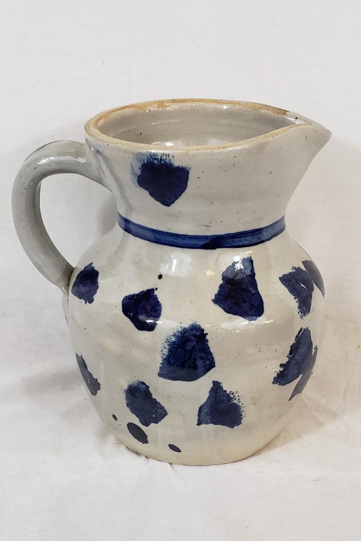Folky Southern stoneware pitcher. Mid 20th century. (1 of 4)