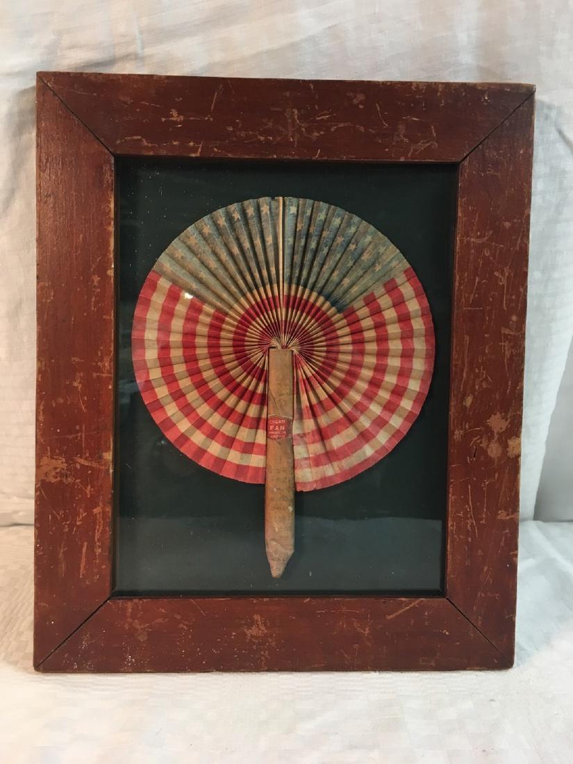 Early 20th C American Flag Cigar Fan (1 of 3)