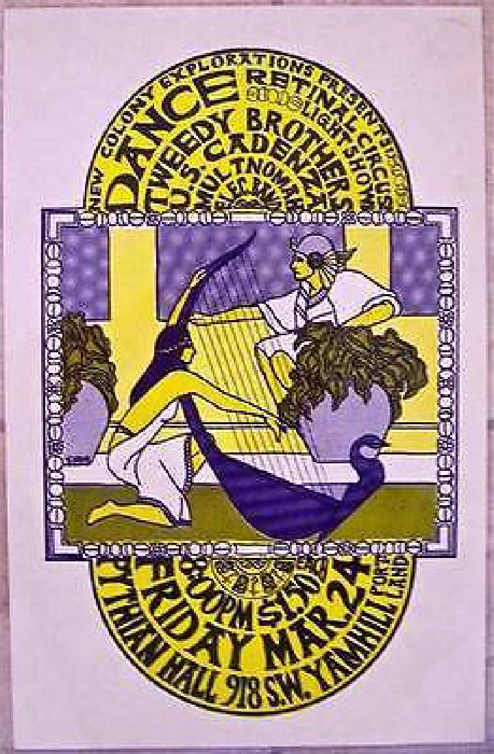 VINTAGE 1967 PYTHIAN HALL DANCE HANDBILL – OREGON –: Description VINTAGE 1967 PYTHIAN HALL DANCE HANDBILL Â– OREGON Â– TWEEDY BROTHERS HEADLINE! Vintage 1967 Pythian Hall Dance Handbill (5 1/2? x 8 1/2?) Cool Egyptian artwork by Gina Pappen. This