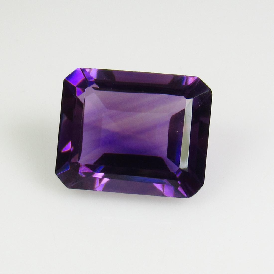3.72 Ct Genuine Brazil Purple Amethyst Emerald Cut (1 of 2)