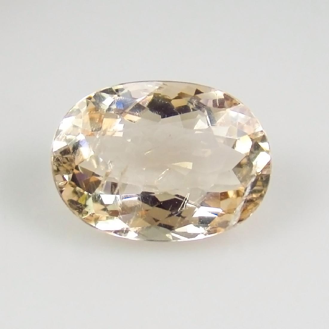 4.25 Ct Genuine Peach Yellow Morganite Oval Cut (1 of 2)