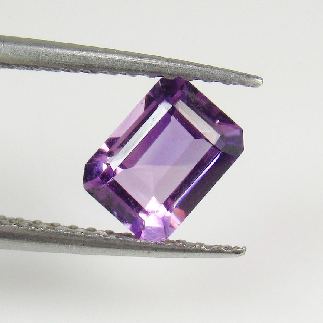 0.98 Ct Genuine Brazil Purple Amethyst 7X5 mm Emerald (1 of 2)