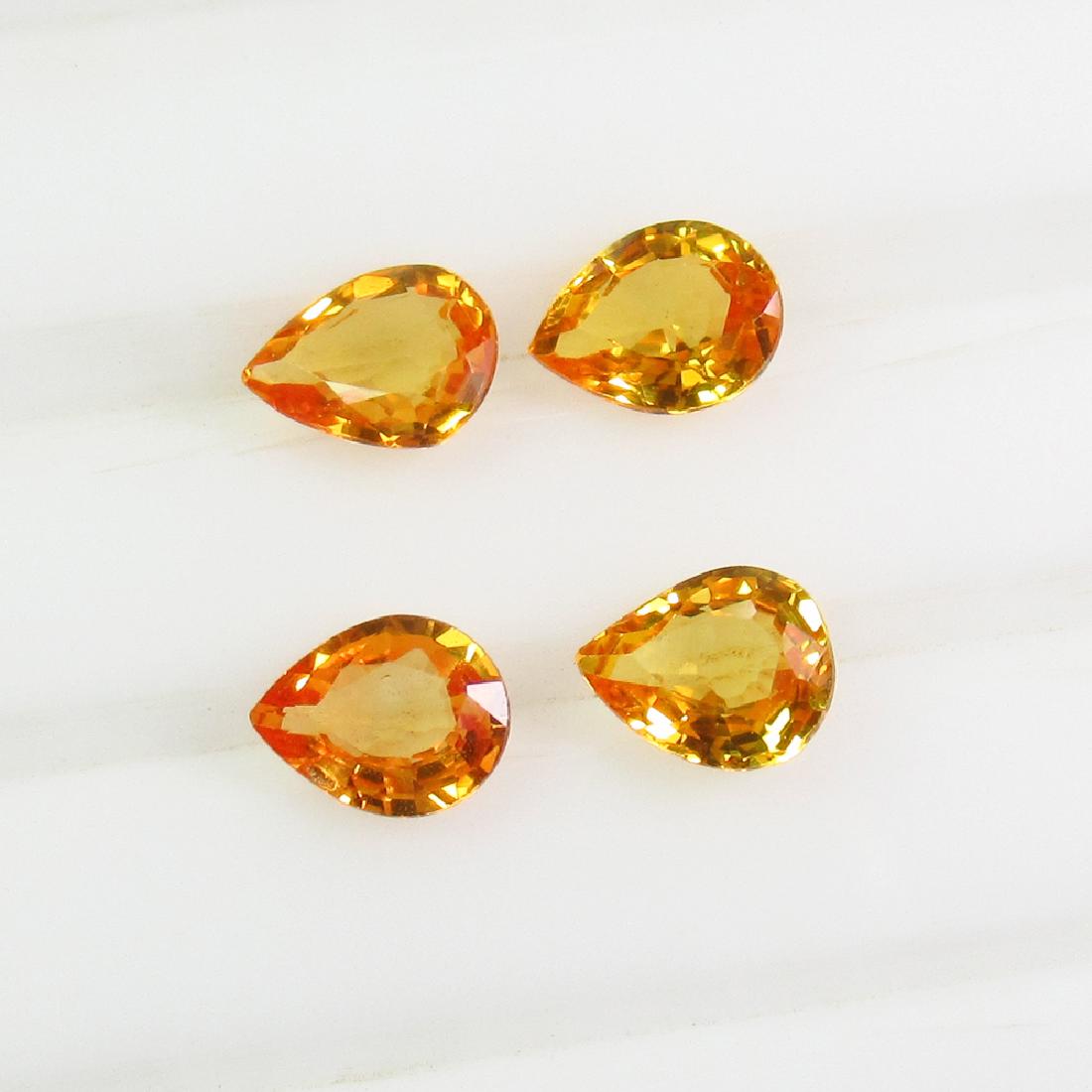 1.21 Ctw Natural 4 Ceylon Orange Sapphire 5X4 mm Pear (1 of 2)