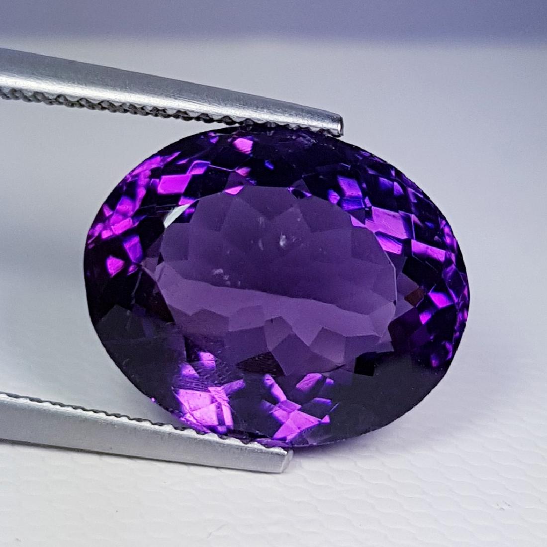 9.25 ct AAA Quality Gem Oval Cut Natural Amethyst (1 of 5)