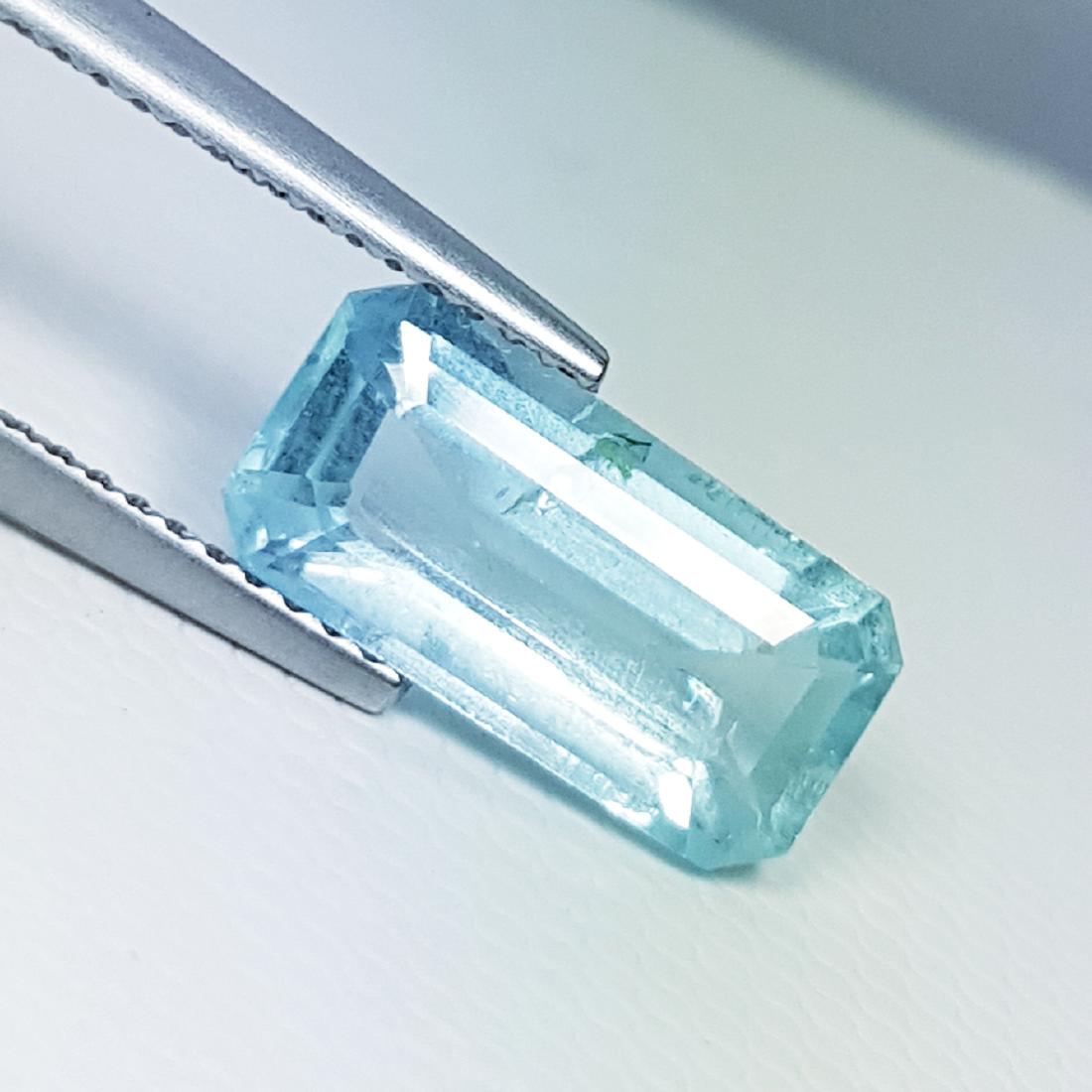 2.80 ct Excellent Gem Emerald Cut Natural Aqumarine (1 of 5)
